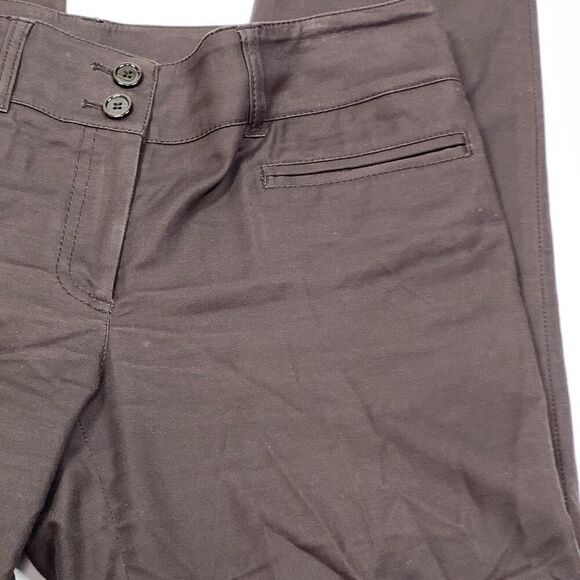 Kenar Women's Mid-Rise Ankle Length Straight Pants Brown Size 8 - Picture 2 of 7